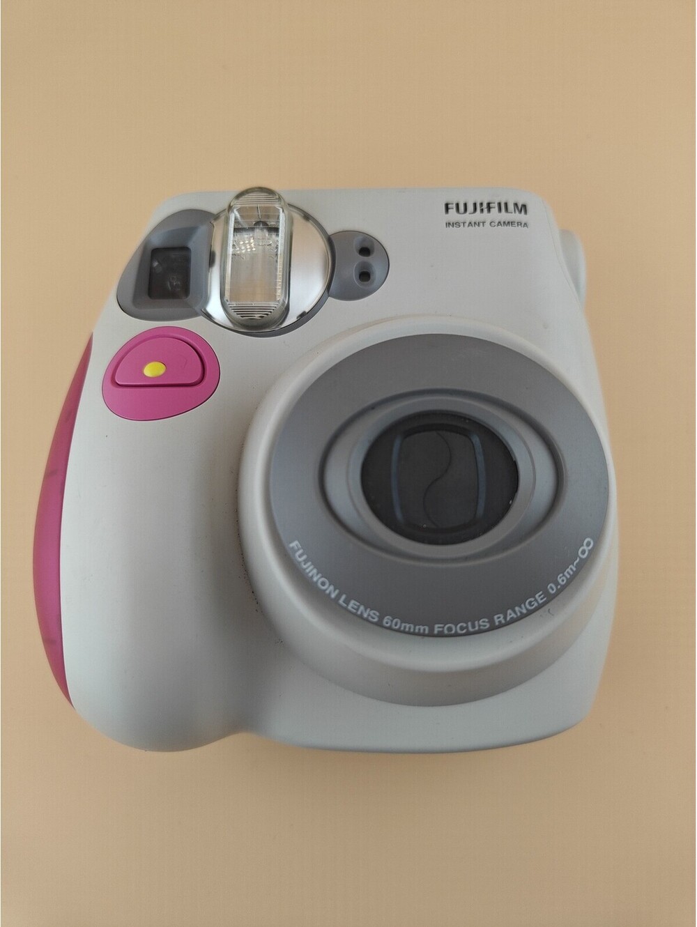 Fujifilm Instax Mini 7S Instant Film Camera Gray Pink Tested Working